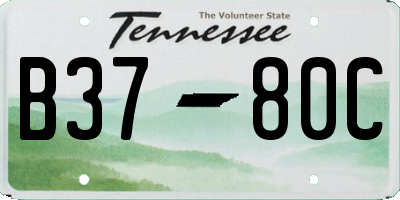 TN license plate B3780C