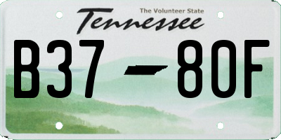 TN license plate B3780F