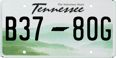 TN license plate B3780G