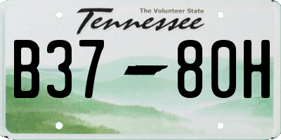 TN license plate B3780H