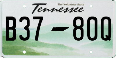 TN license plate B3780Q