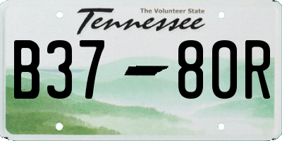 TN license plate B3780R