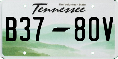 TN license plate B3780V