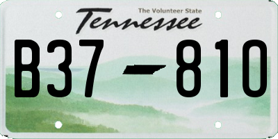 TN license plate B3781O