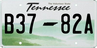 TN license plate B3782A