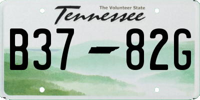 TN license plate B3782G