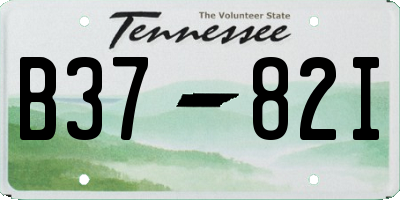 TN license plate B3782I