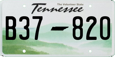 TN license plate B3782O