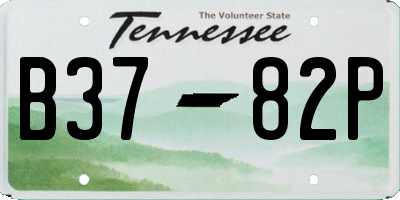 TN license plate B3782P