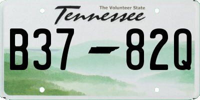 TN license plate B3782Q