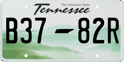 TN license plate B3782R