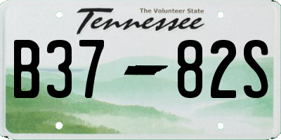 TN license plate B3782S