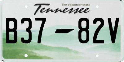 TN license plate B3782V