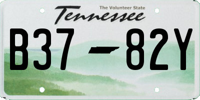 TN license plate B3782Y