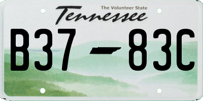 TN license plate B3783C