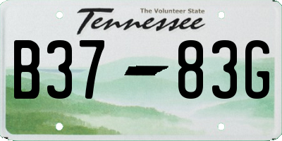 TN license plate B3783G