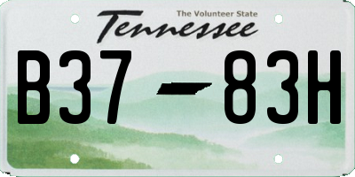 TN license plate B3783H