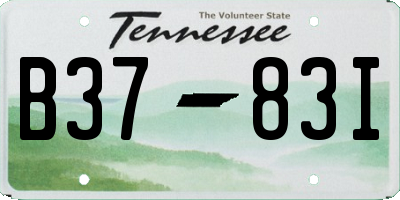 TN license plate B3783I