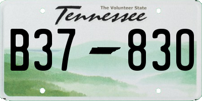 TN license plate B3783O