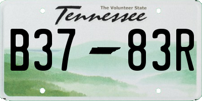 TN license plate B3783R