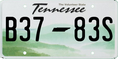 TN license plate B3783S