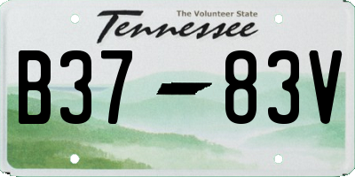 TN license plate B3783V