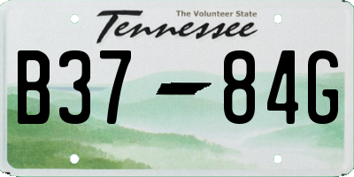 TN license plate B3784G