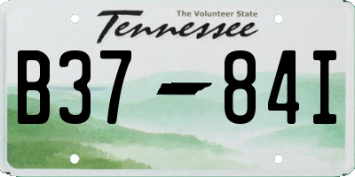 TN license plate B3784I