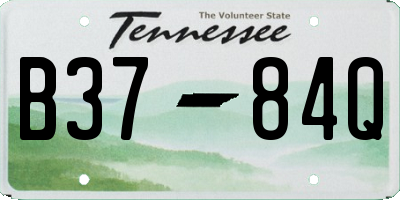 TN license plate B3784Q
