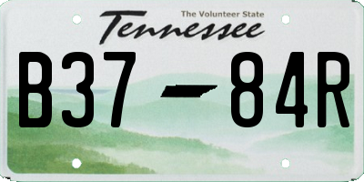 TN license plate B3784R