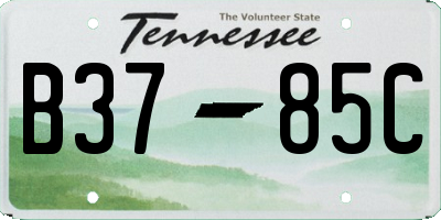TN license plate B3785C