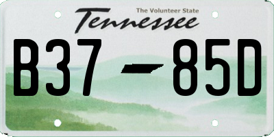 TN license plate B3785D
