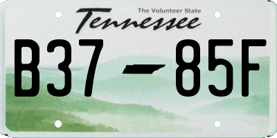 TN license plate B3785F