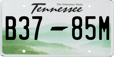 TN license plate B3785M