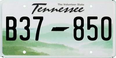 TN license plate B3785O