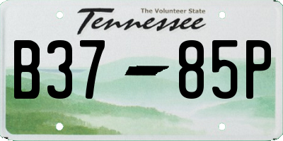 TN license plate B3785P