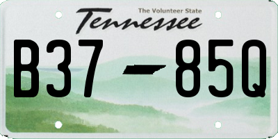 TN license plate B3785Q