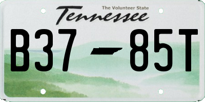 TN license plate B3785T