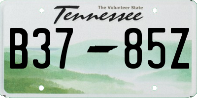 TN license plate B3785Z