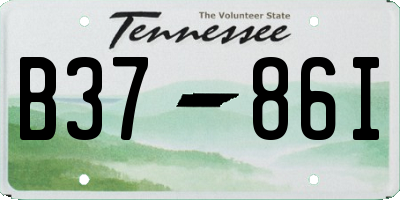 TN license plate B3786I