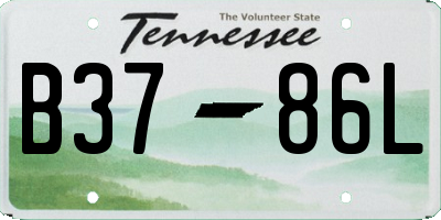 TN license plate B3786L