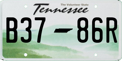 TN license plate B3786R