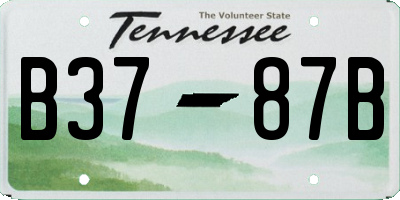 TN license plate B3787B