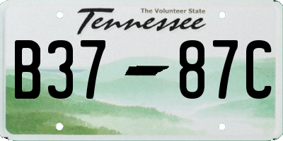 TN license plate B3787C