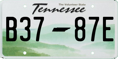 TN license plate B3787E