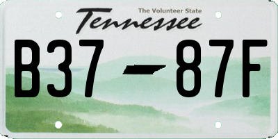 TN license plate B3787F