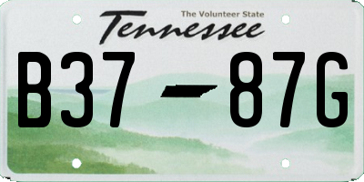 TN license plate B3787G