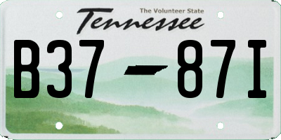 TN license plate B3787I