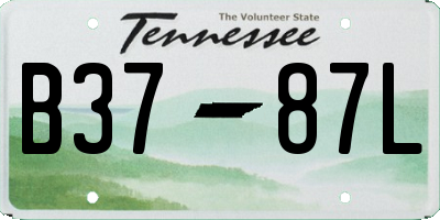 TN license plate B3787L
