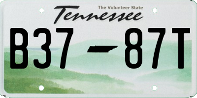 TN license plate B3787T